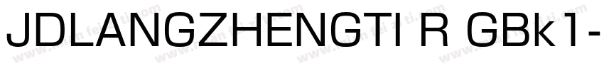 JDLANGZHENGTI R GBk1字体转换